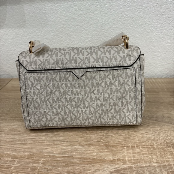 NWT Michael Kors Lita Medium Two-Tone Logo Crossbody Bag - Picture 5 of 7